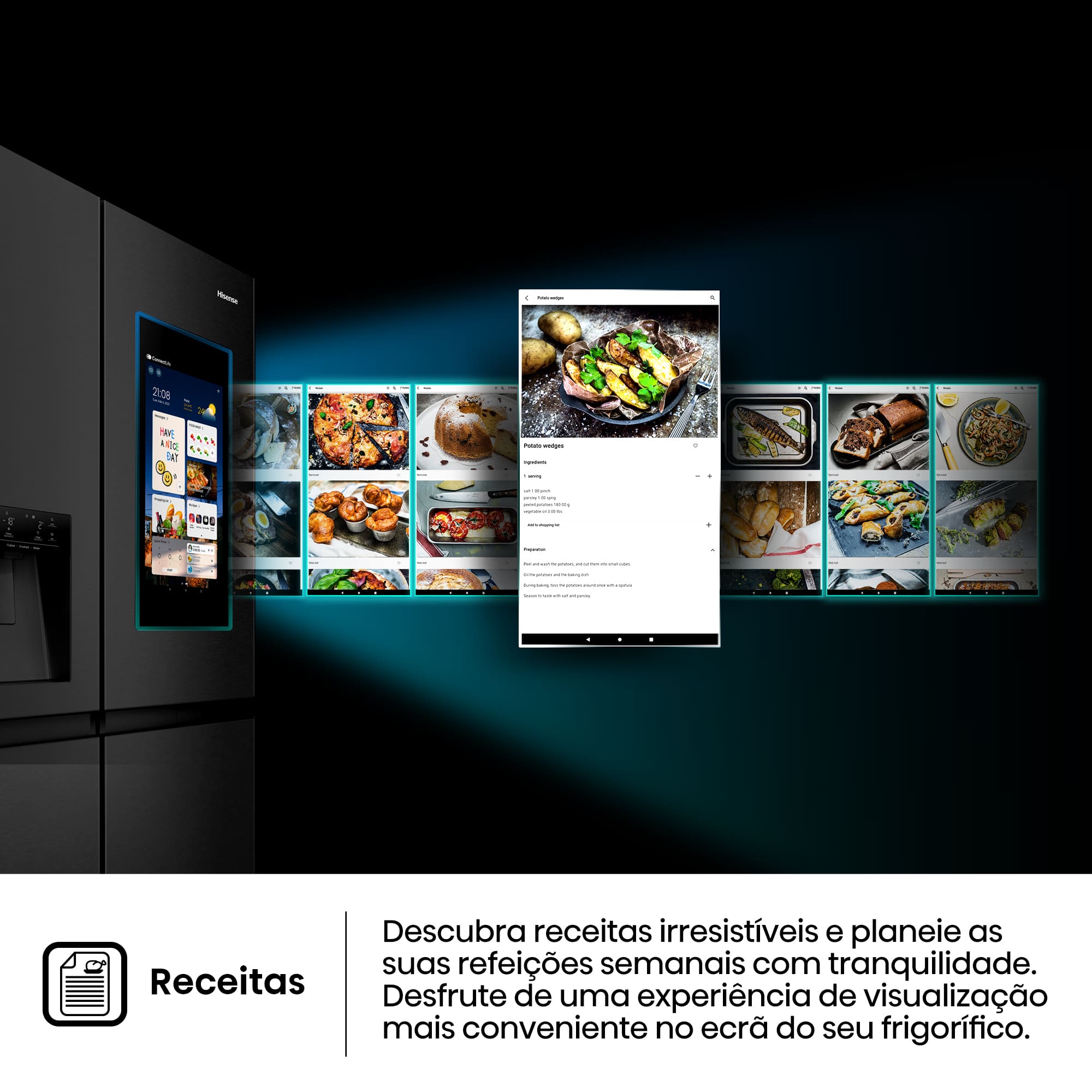 Hisense - RS9P628GPFE  – Frigorífico Americano SBS, Classe E, 614L