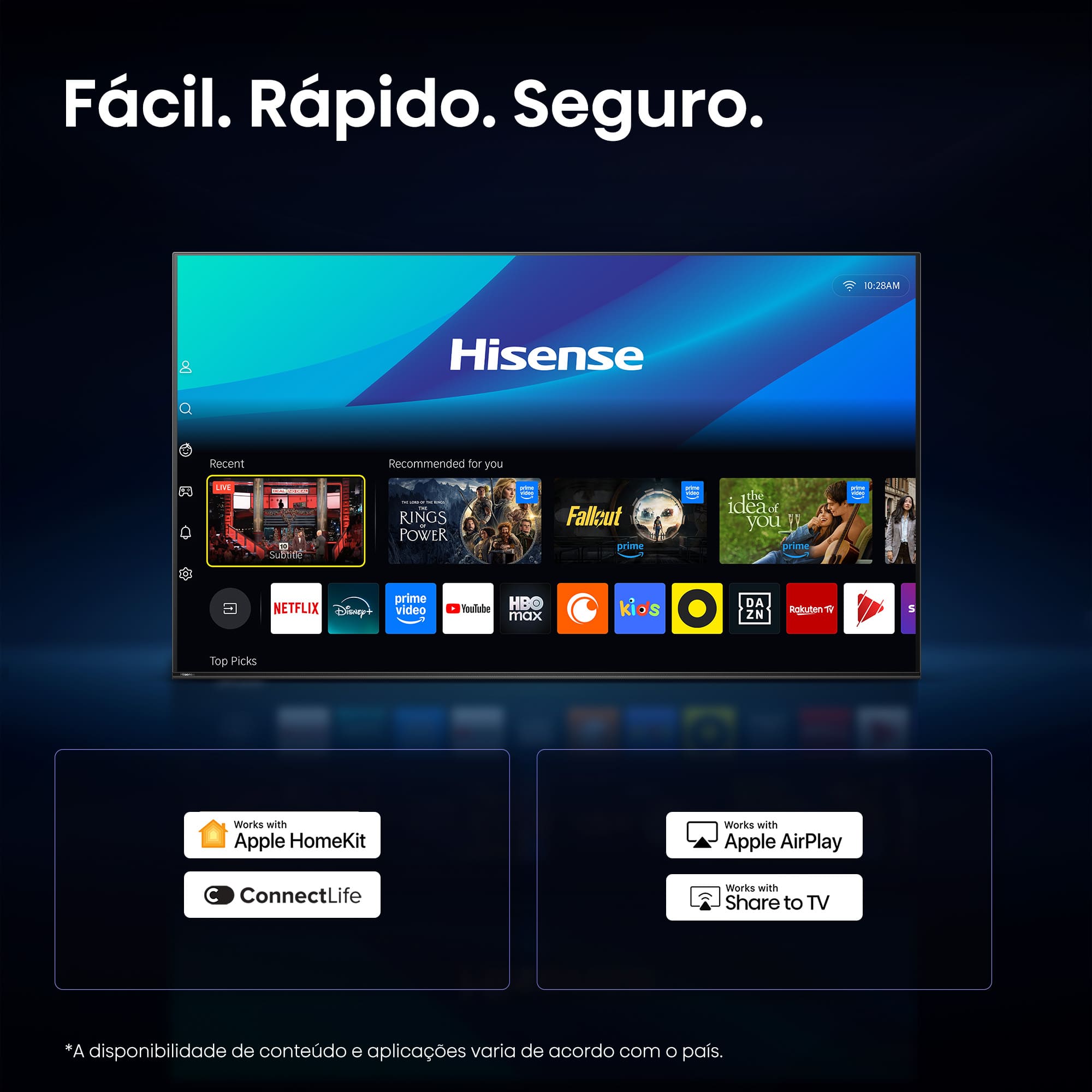 Hisense - Série A4S Smart TV FHD 40A4S, 40″, TV com Dolby Audio