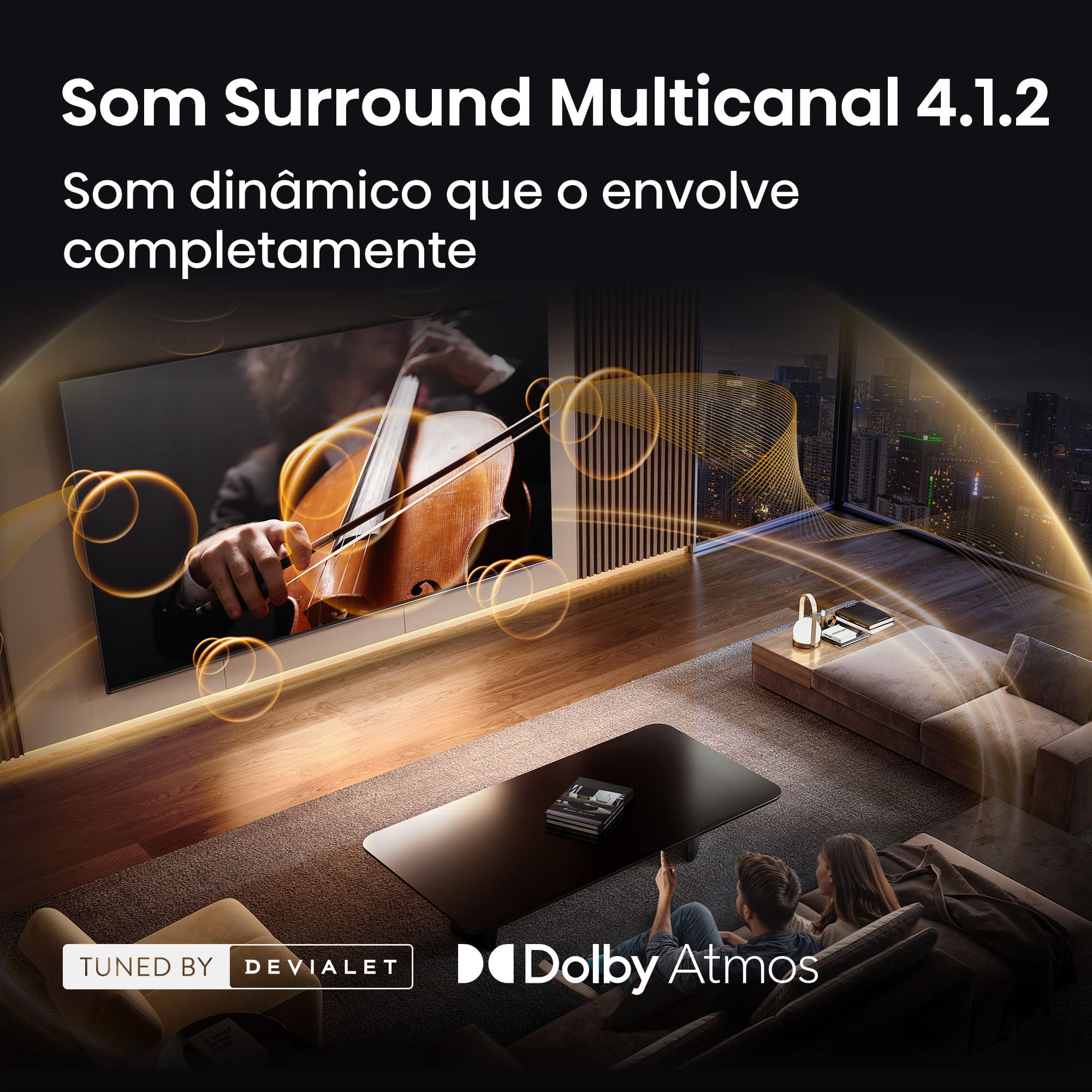 Hisense - Série UR9S RGB MiniLED 75UR9S, 75’’ com Som Surround Multicanal 4.1.2