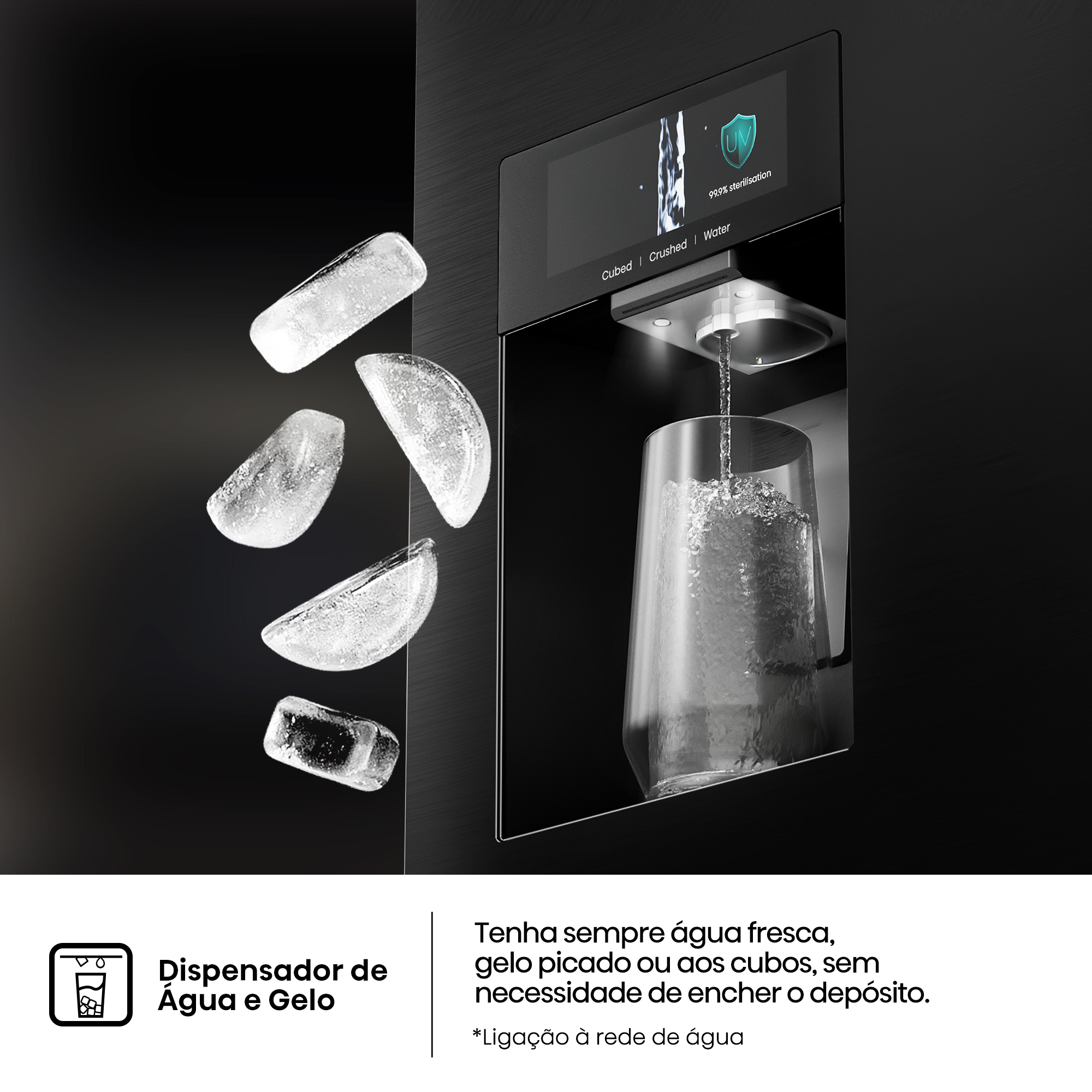 Hisense - RQ600P7SKE – Frigorífico Americano Cross Door PureView, Classe E, 615L