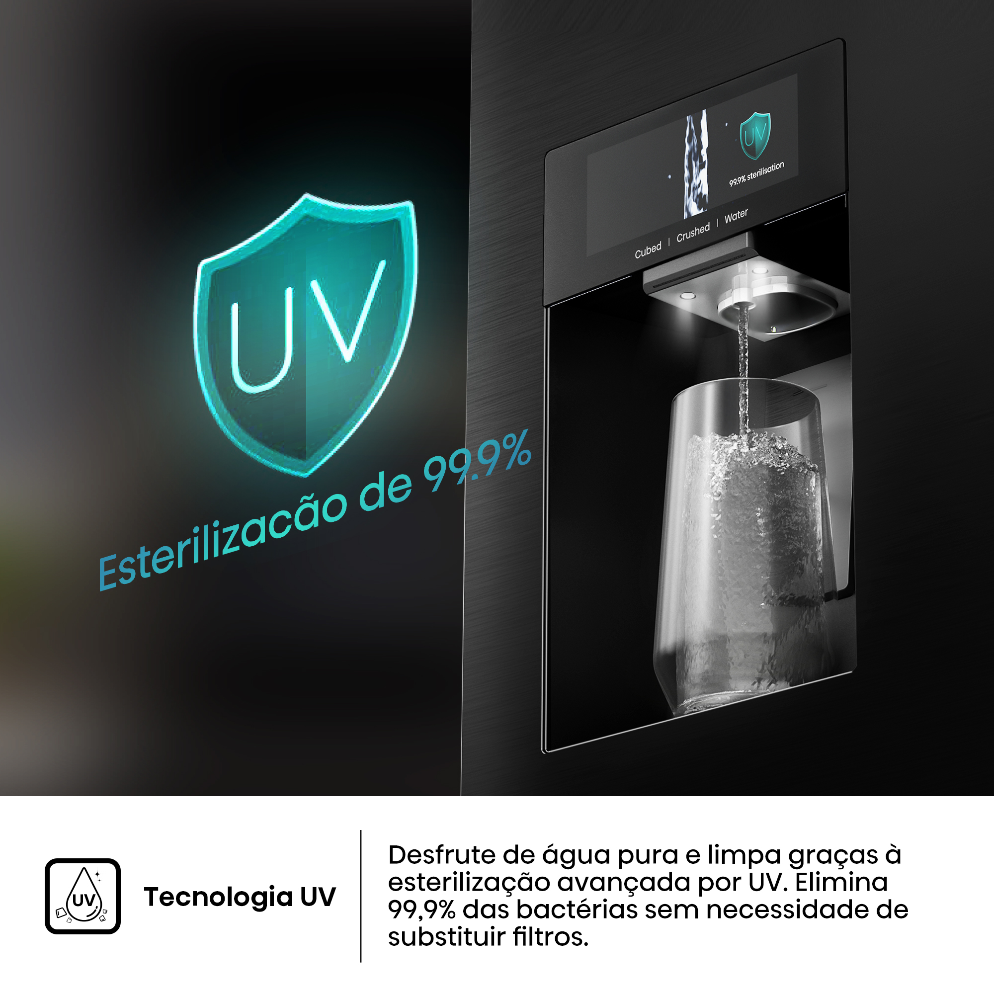 Hisense - RQ600P7SKE – Frigorífico Americano Cross Door PureView, Classe E, 615L