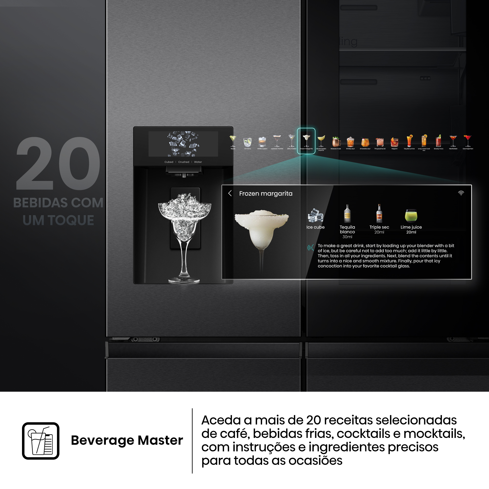 Hisense - RQ600P7SKE – Frigorífico Americano Cross Door PureView, Classe E, 615L