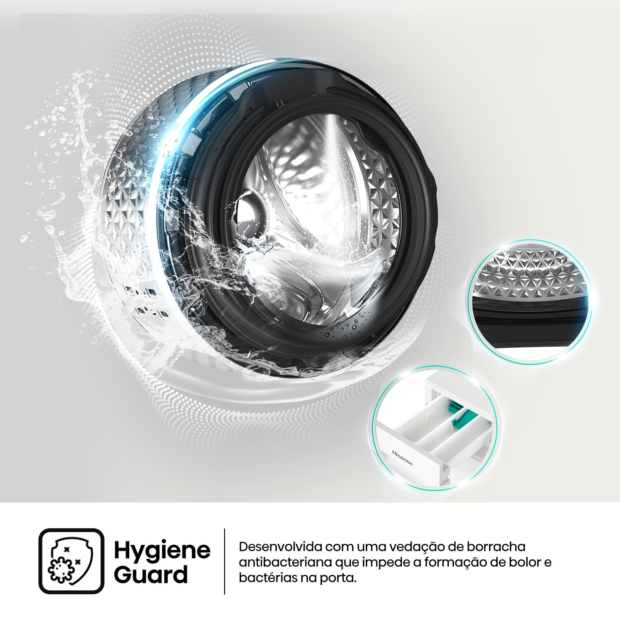 Hisense - WF1I9042BWP2 – Máquina de lavar Roupa Serie 1i, 9Kg, Classe A