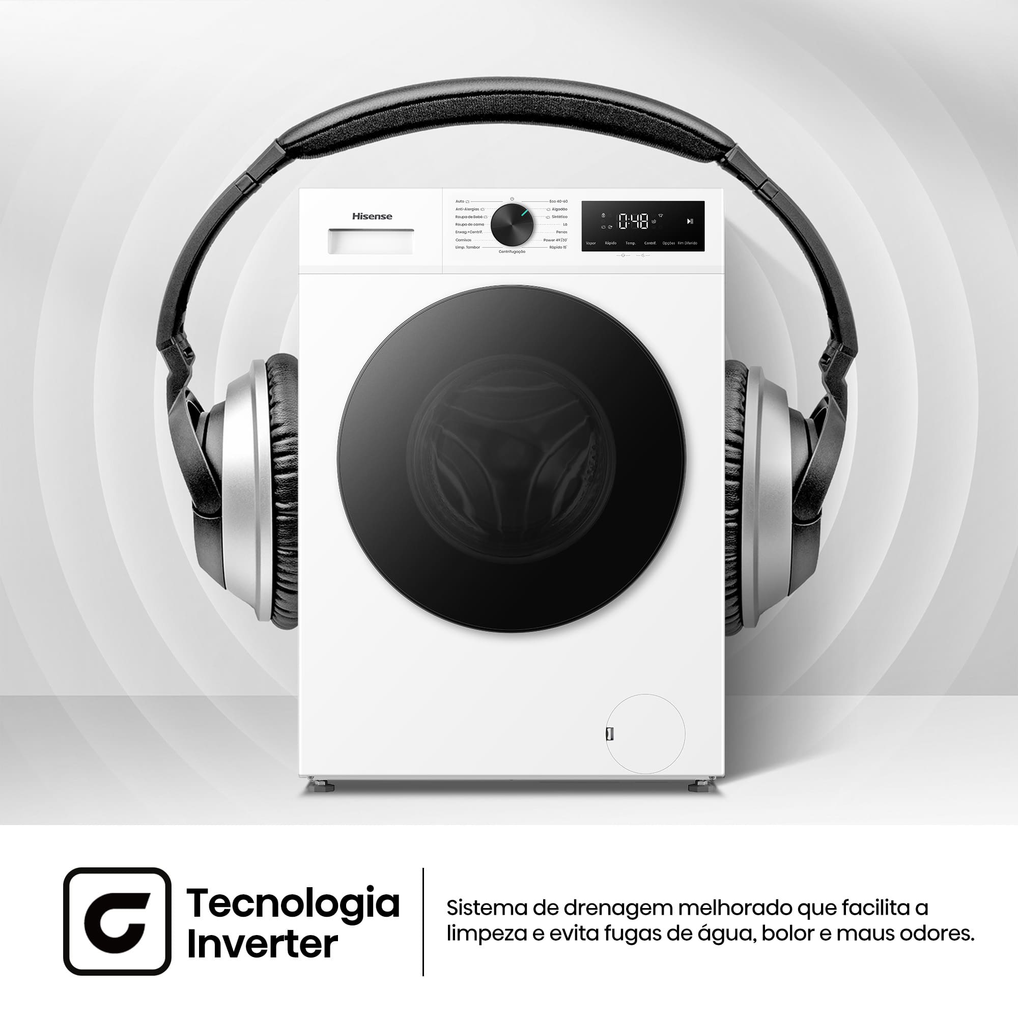 Hisense - WF1I7022BWJ2 – Máquina de lavar Roupa Serie 1i, 7Kg, Classe A