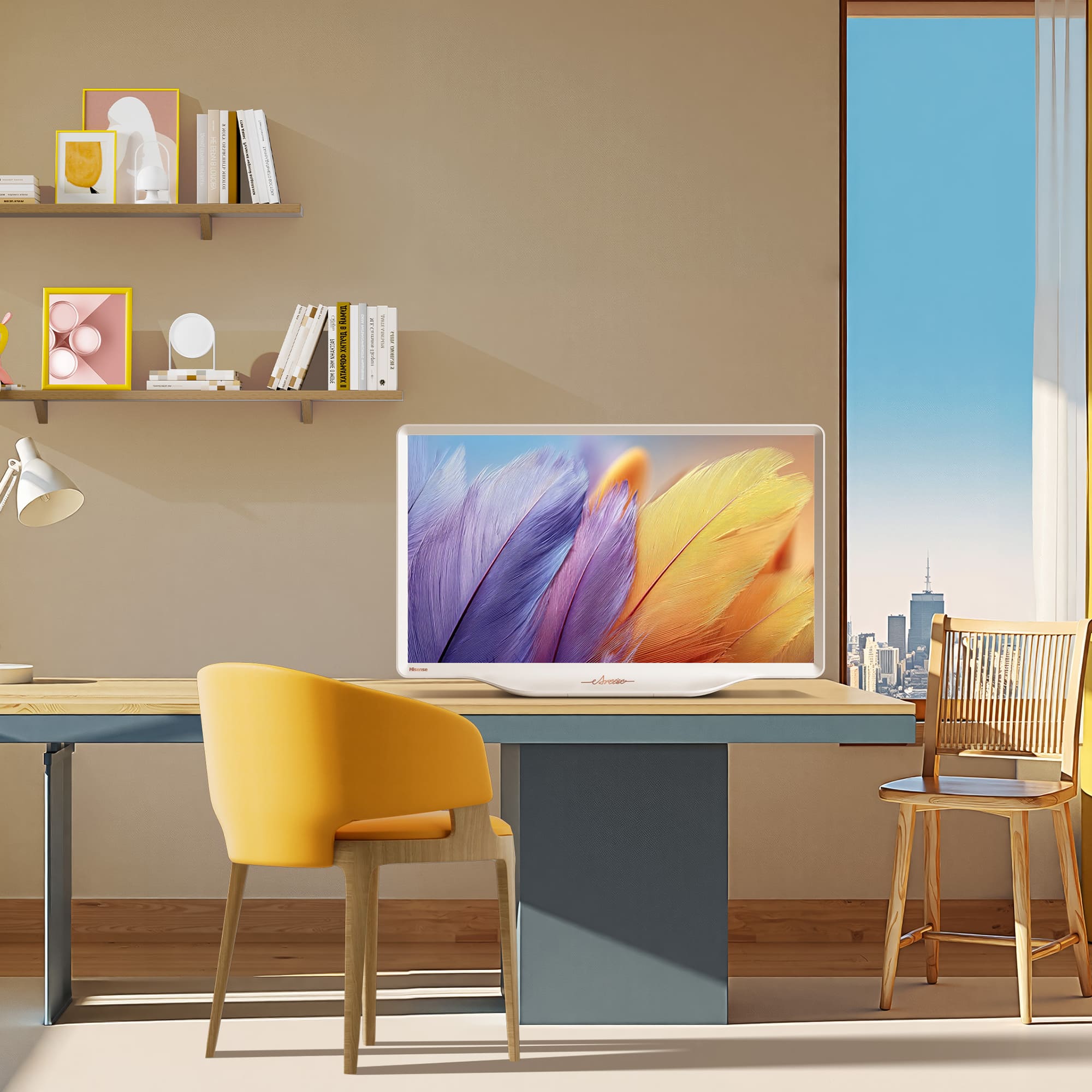 Hisense - DécoTV 43S5Q, Design Inspirado na Arte, TV Lifestyle QLED, Dolby Vision.Atmos