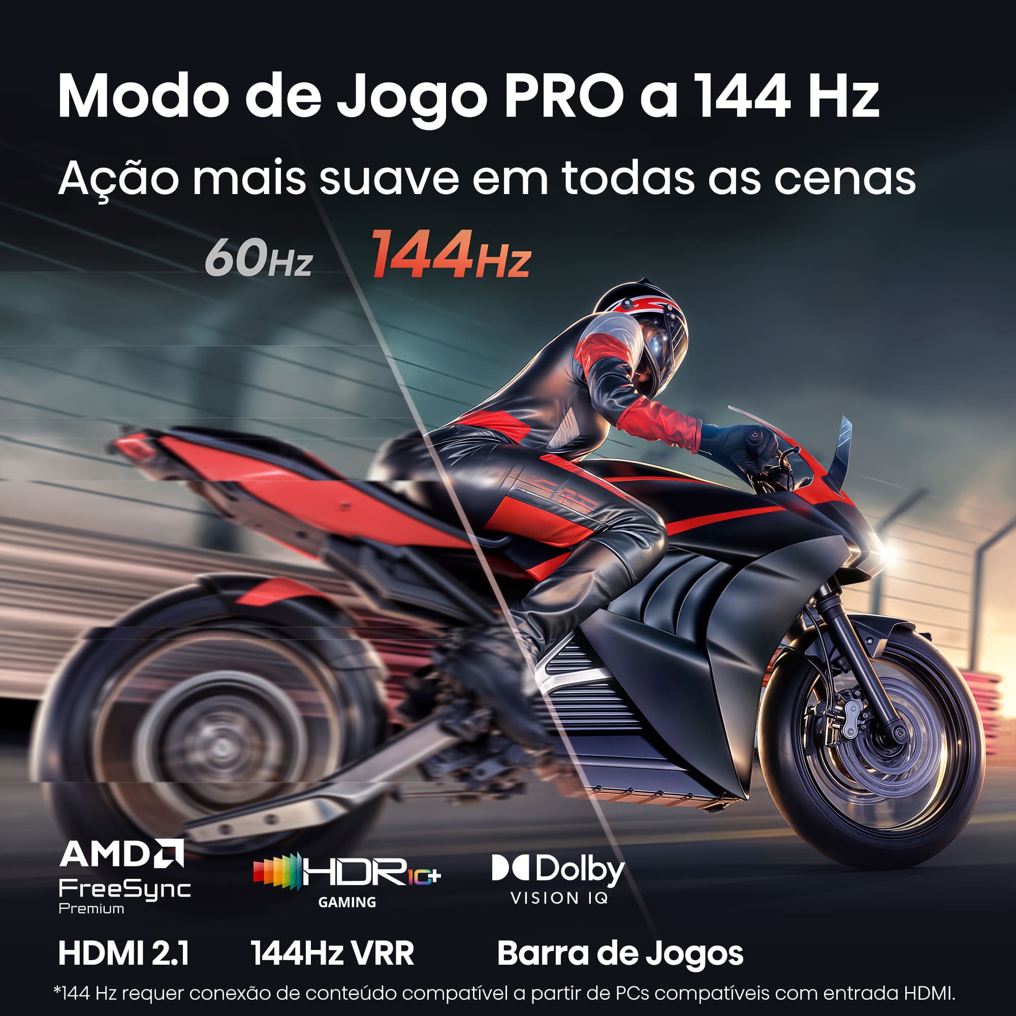 Hisense - Série E8S Mini LED TV 55E8S, 55’’ com Modo de Jogo PRO a 144 Hz