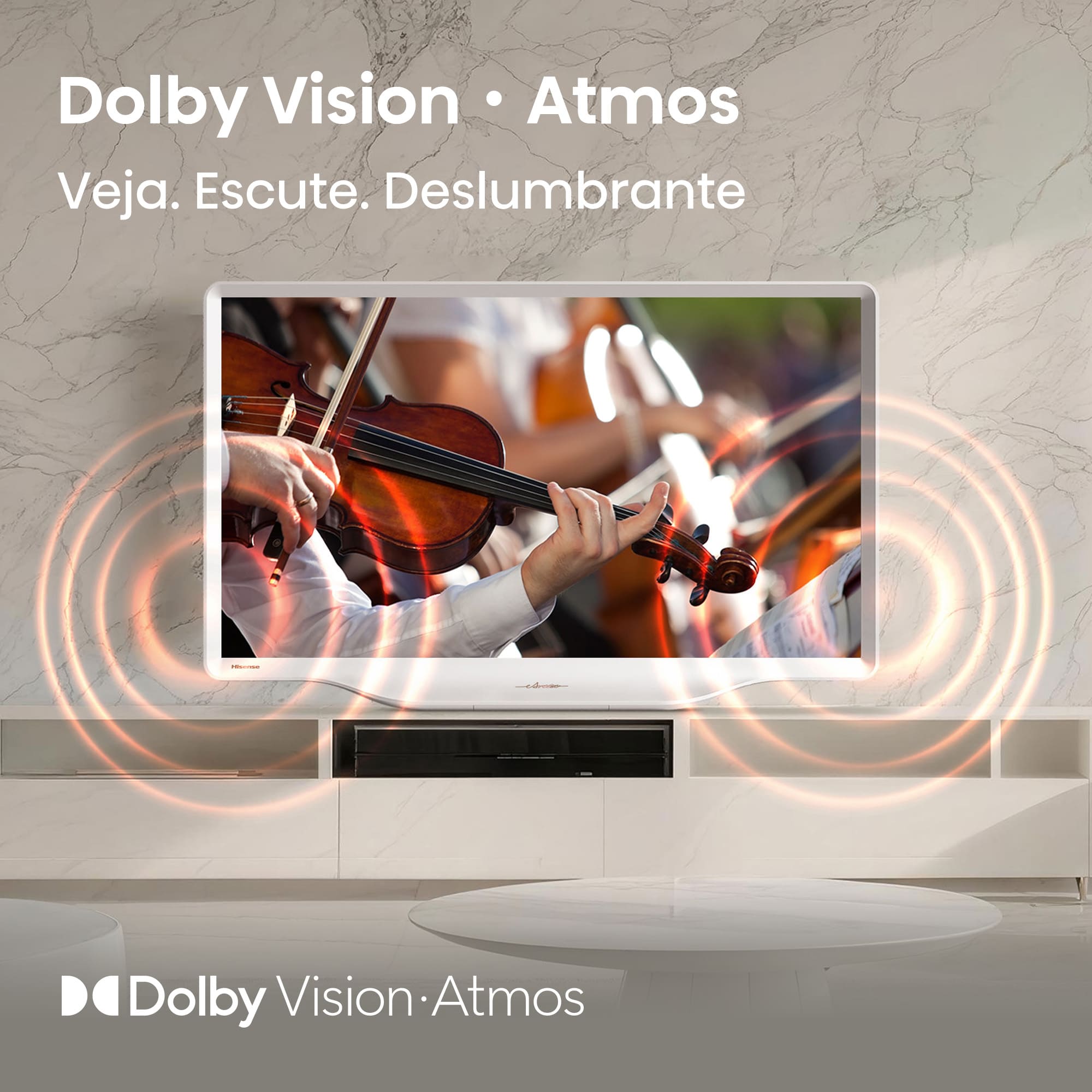 Hisense - DécoTV 43S5Q, Design Inspirado na Arte, TV Lifestyle QLED, Dolby Vision.Atmos