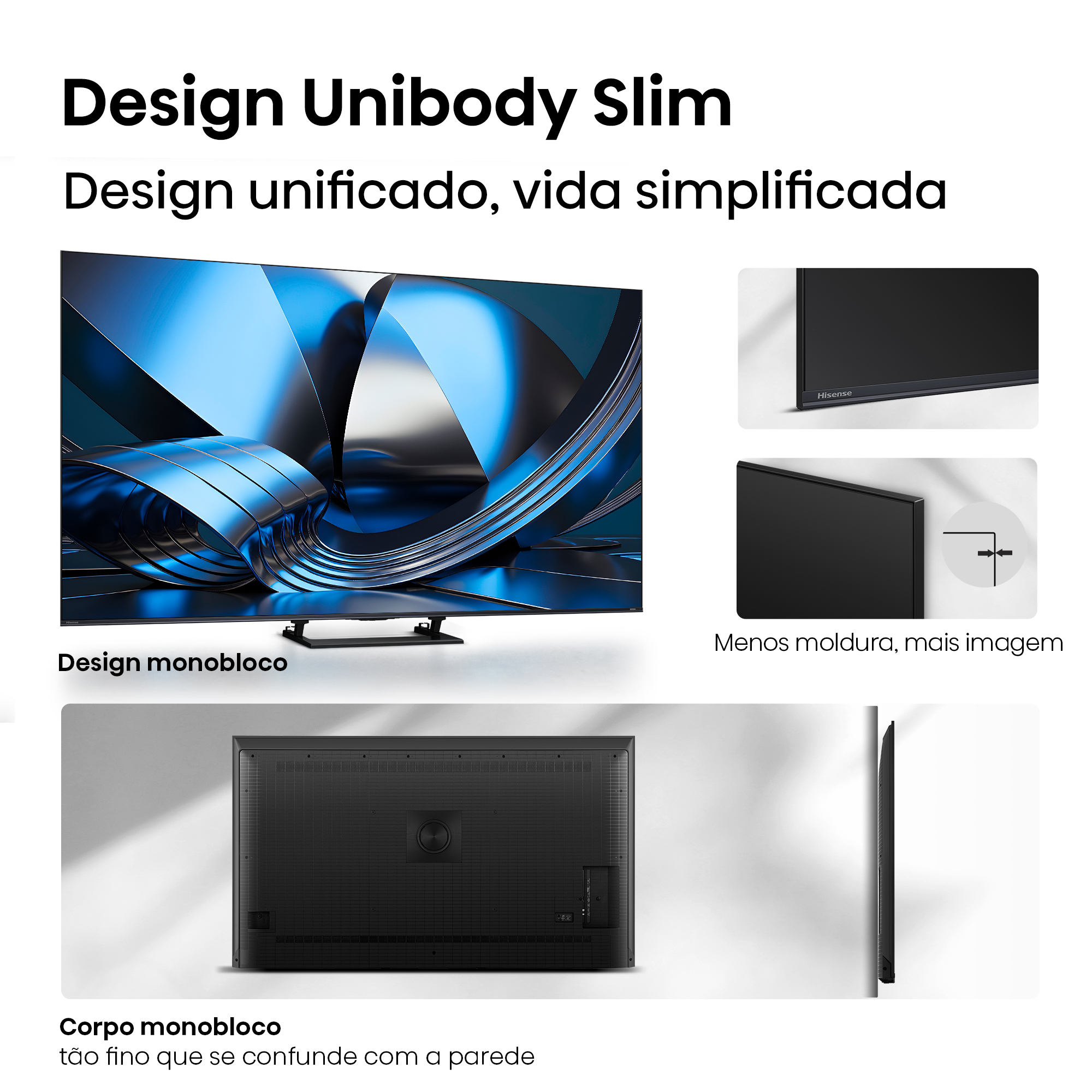 Hisense - Série U7SE MiniLED TV 75U7SE, 75’’ com Modo de Jogo a 144Hz nativos