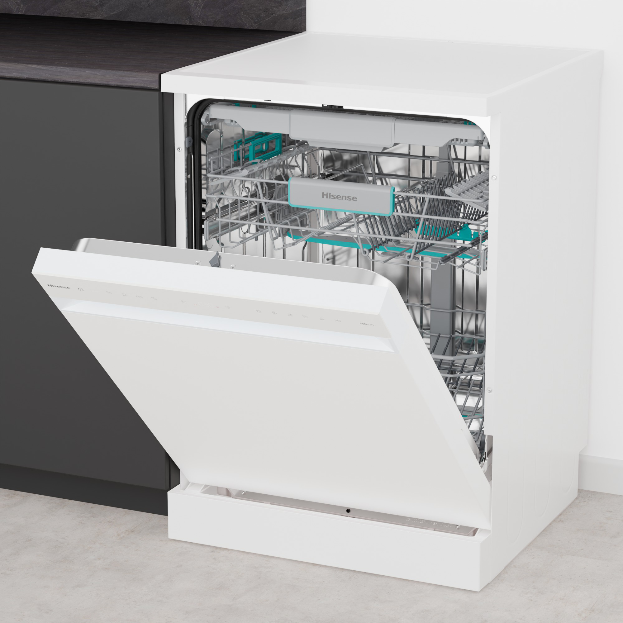 Hisense - HS663A90WUK – Máquina de Lavar Loiça Serie Hi6, 16 conjuntos, Classe A