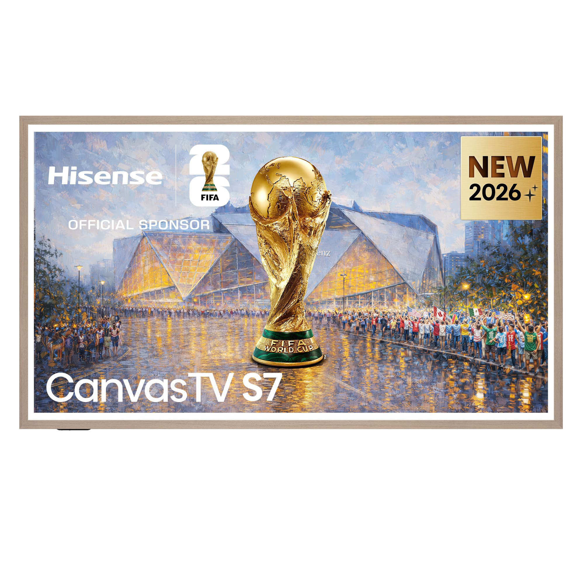 Hisense - Canvas TV 65S7S, Modo Arte, Ecrã Hi-Mate, Design Ultraslim, Cor HI-QLED, 144HZ, Lifestyle, , 