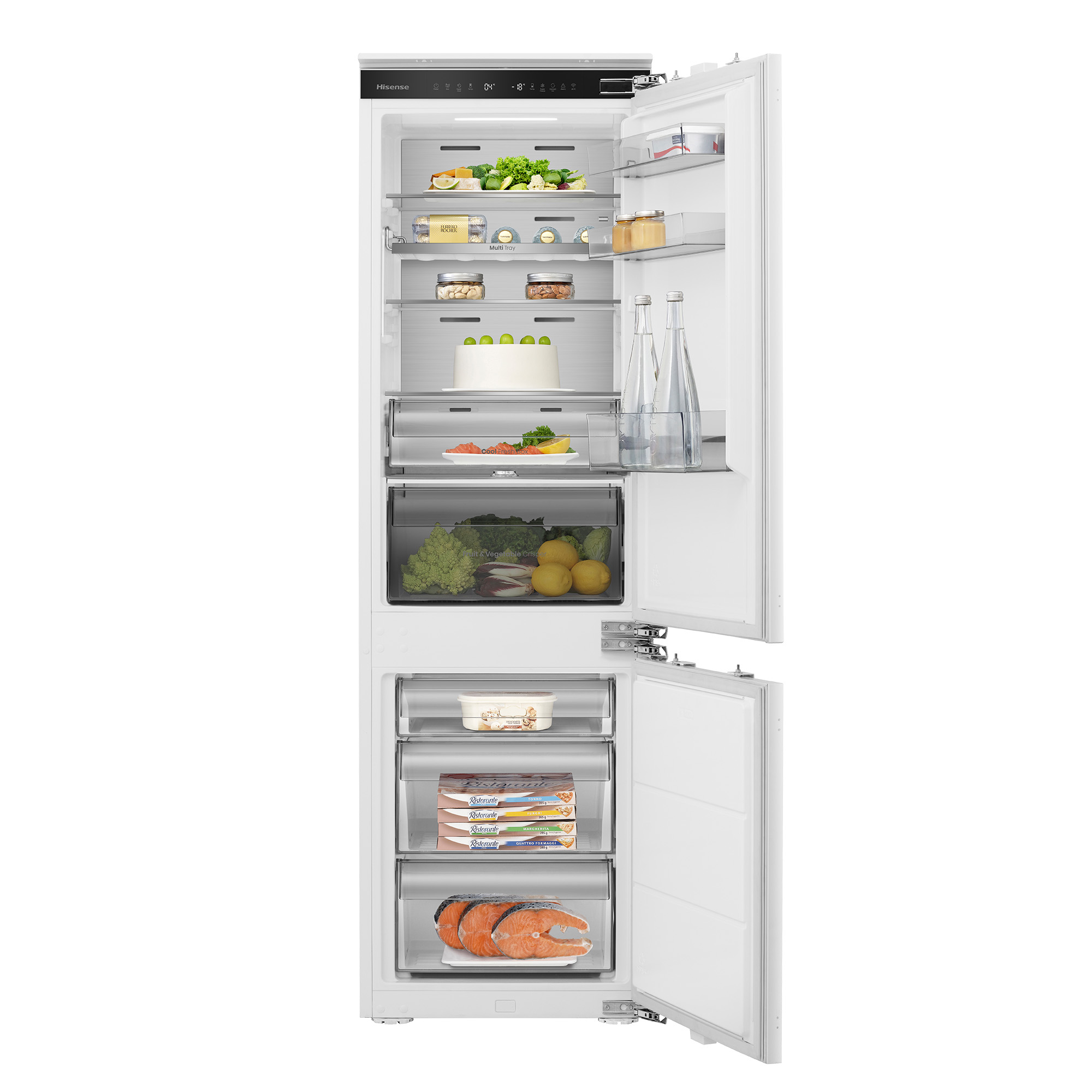 Hisense - RB3B250SAWE – Combinado Encastre 2 Portas, Classe E, 252L