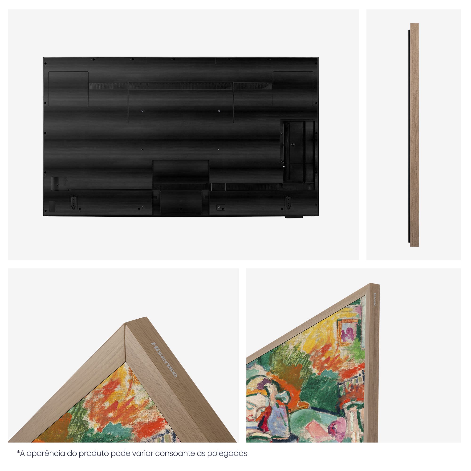 Hisense - Canvas TV 55S7S, Modo Arte, Ecrã Hi-Mate, Design Ultraslim, Cor HI-QLED, 144HZ, Lifestyle