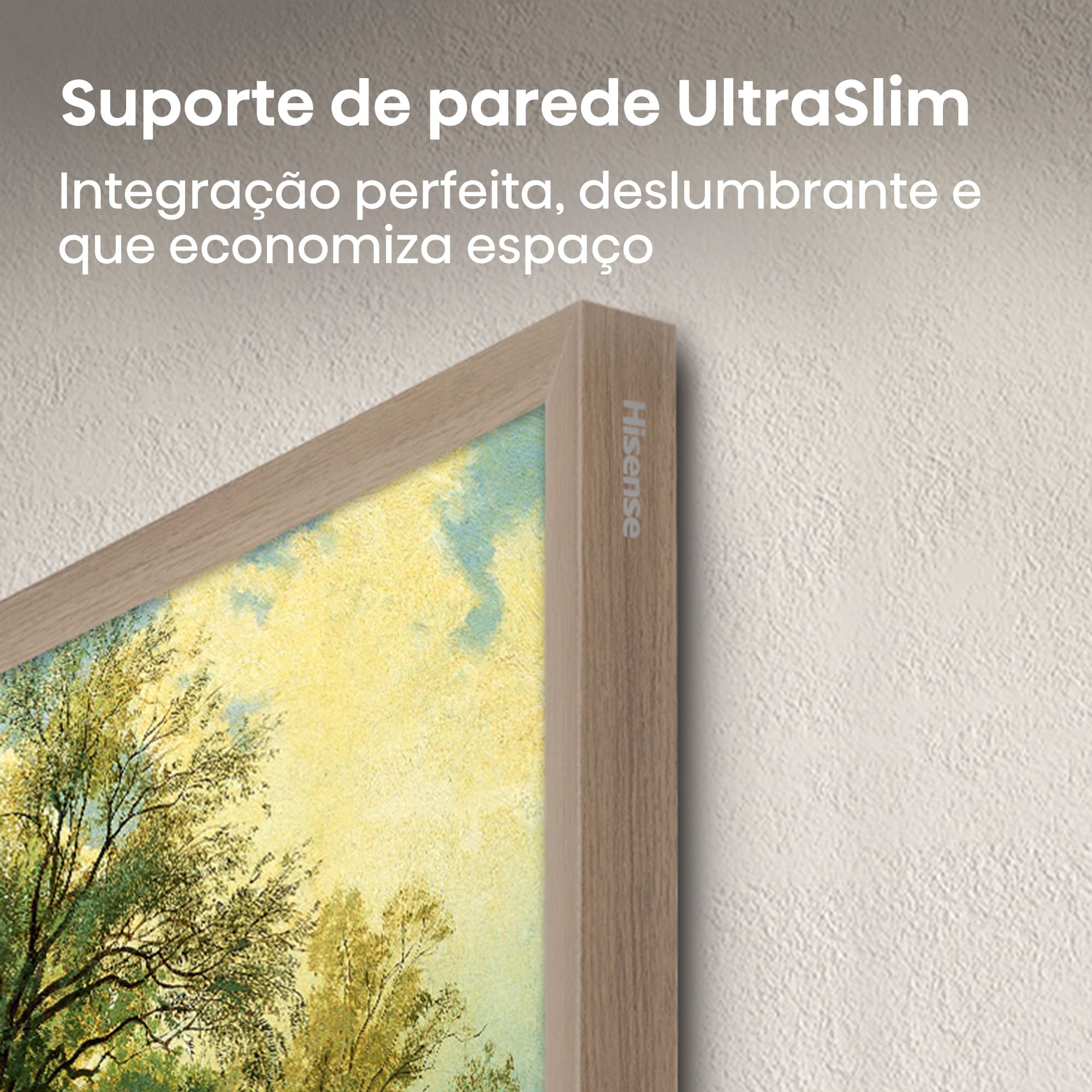 Hisense - Canvas TV 55S7S, Modo Arte, Ecrã Hi-Mate, Design Ultraslim, Cor HI-QLED, 144HZ, Lifestyle