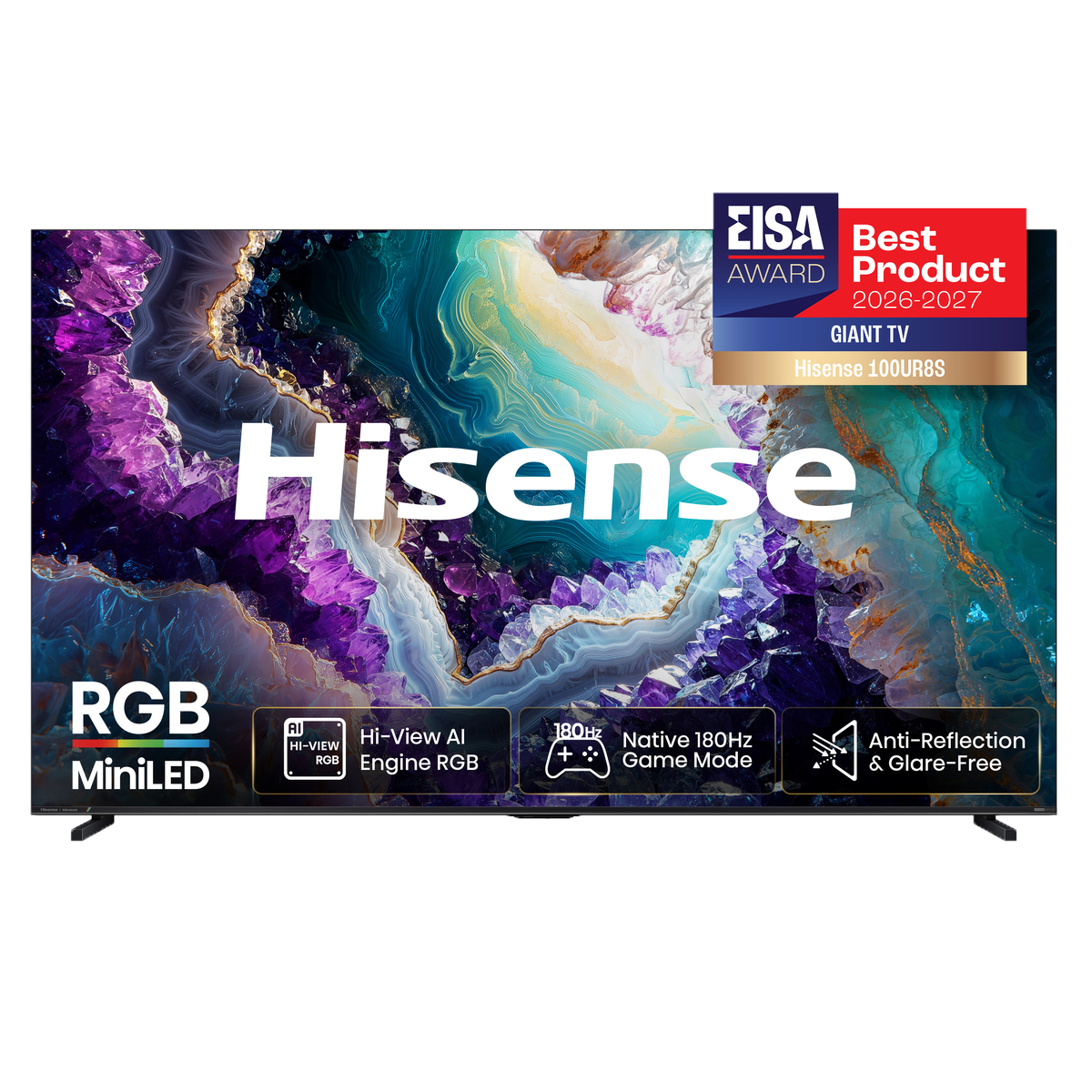 Série UR8S RGB MiniLED 100UR8S, 100’’ com Ecrã Antirreflexo & Sem brilhos