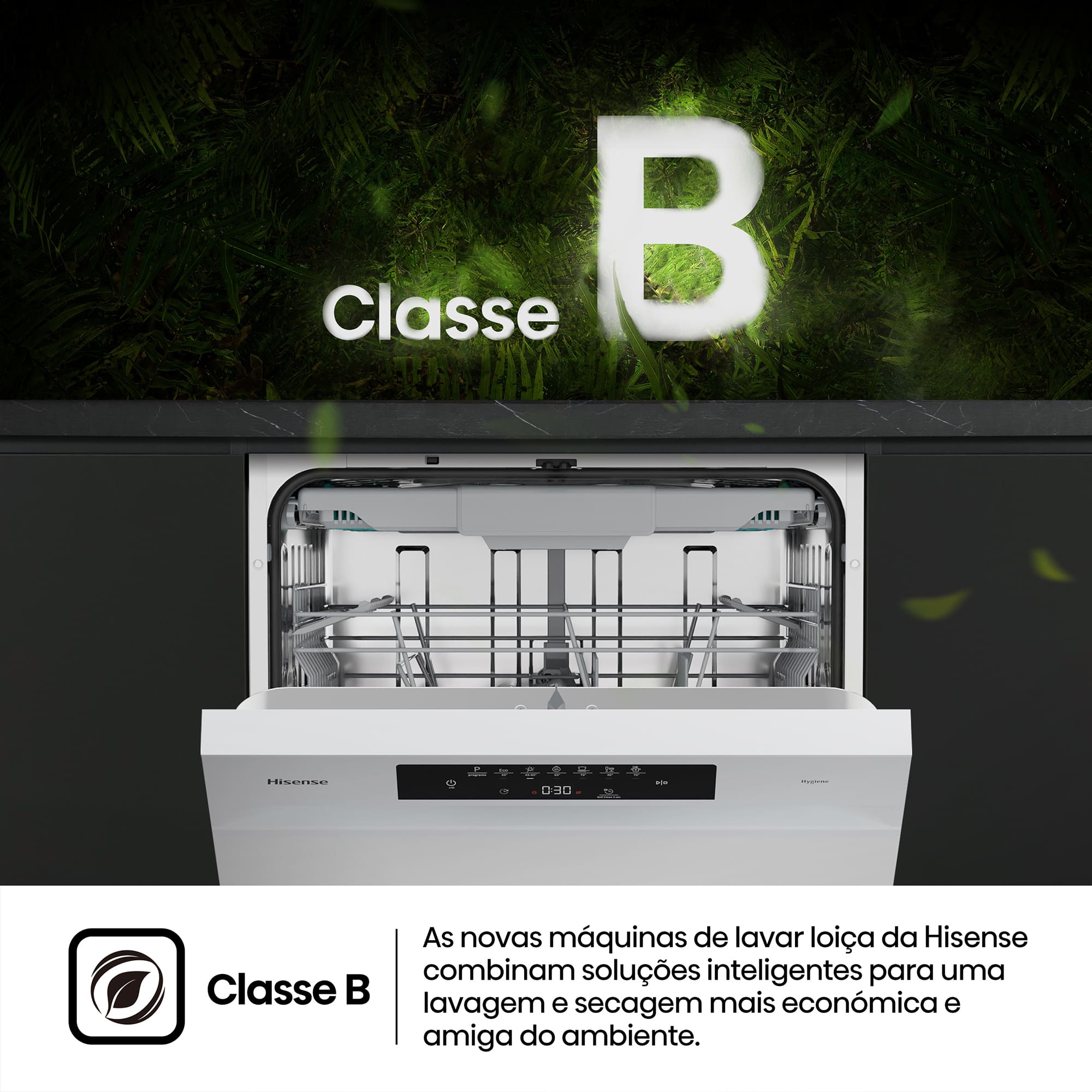 Hisense - HS643B90W – Máquina de Lavar Loiça Serie Hi4, 15 conjuntos, Classe B