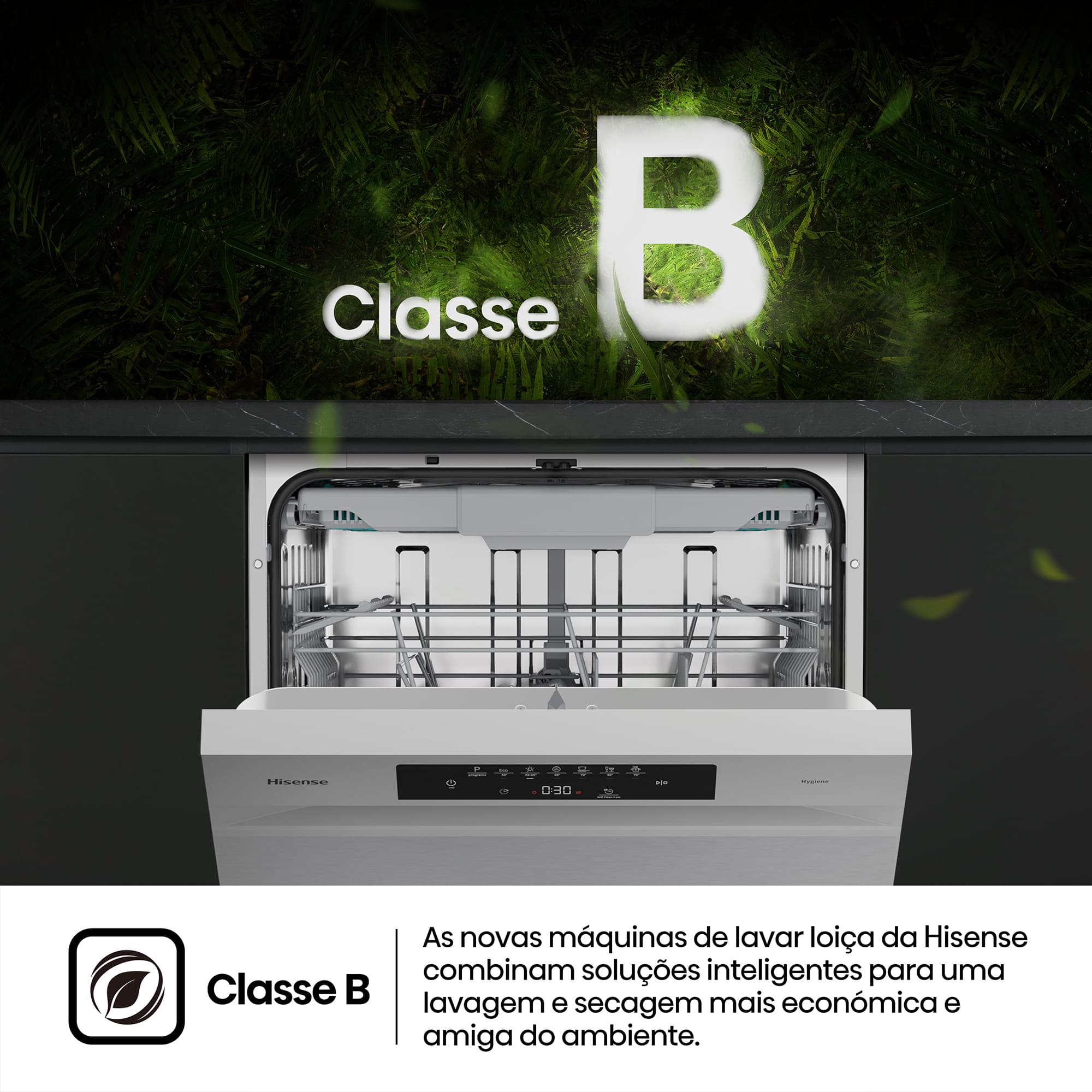 Hisense - HS643B90X – Máquina de Lavar Loiça Serie Hi4, 15 conjuntos, Classe B