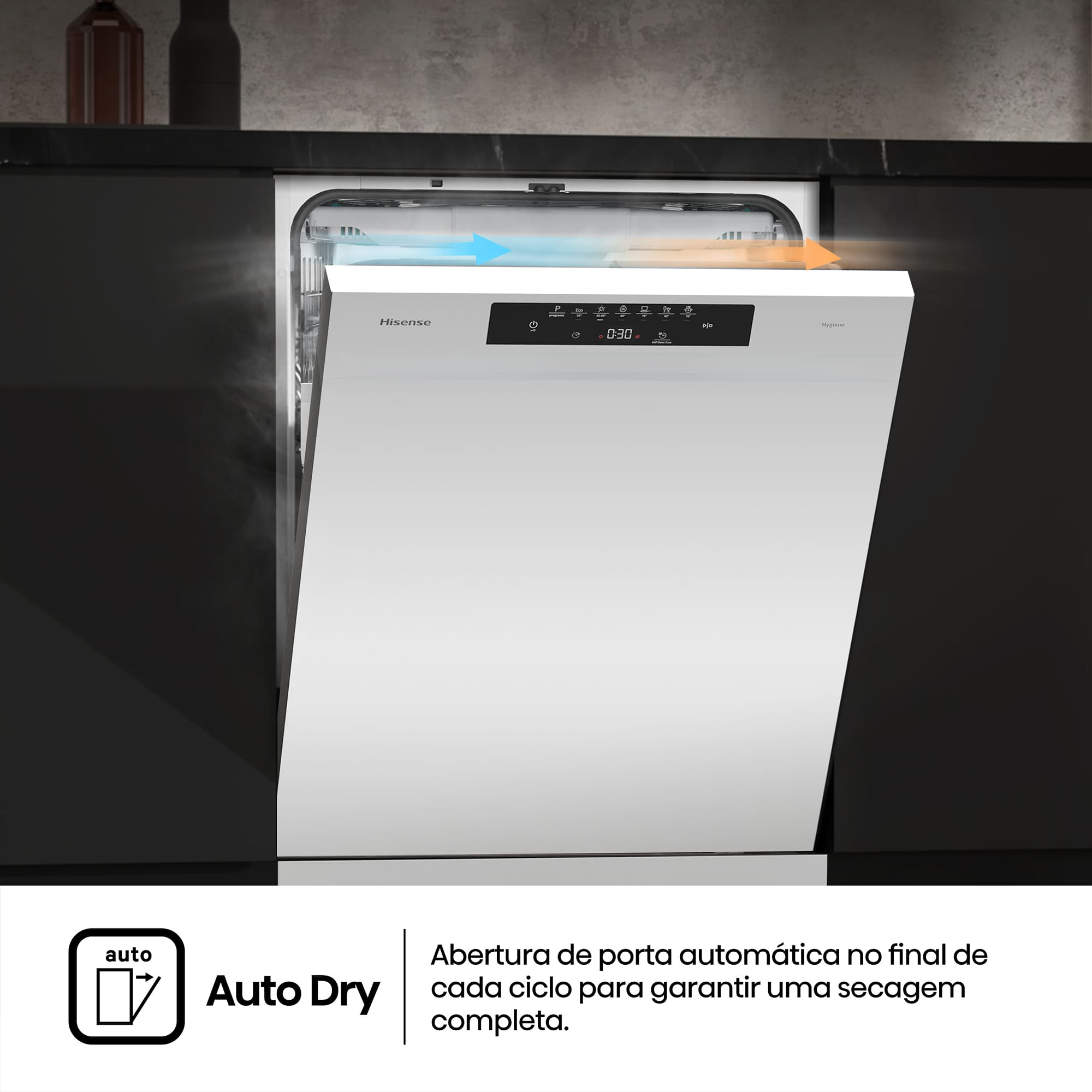 Hisense - HS643B90W – Máquina de Lavar Loiça Serie Hi4, 15 conjuntos, Classe B