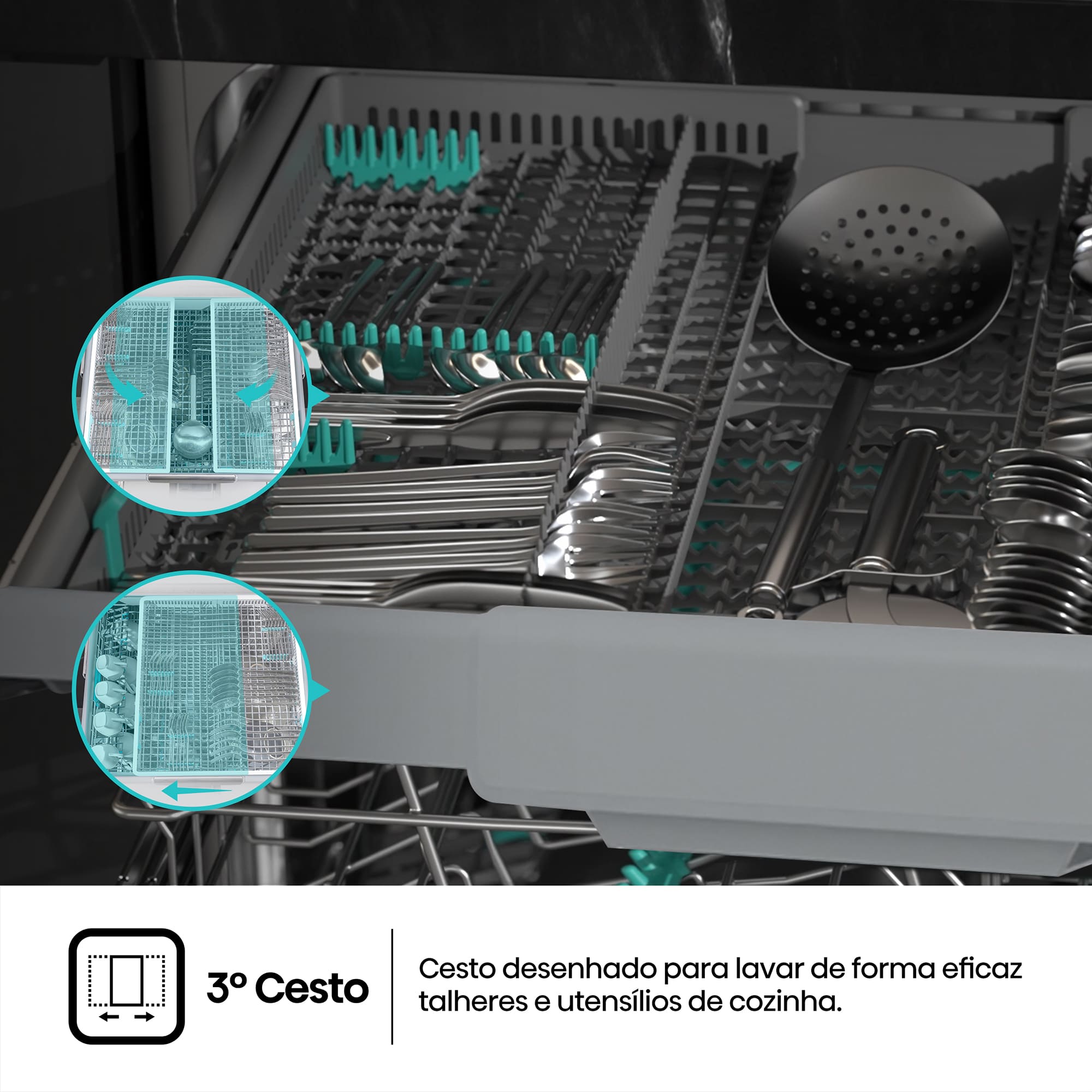 Hisense - HS643B90X – Máquina de Lavar Loiça Serie Hi4, 15 conjuntos, Classe B