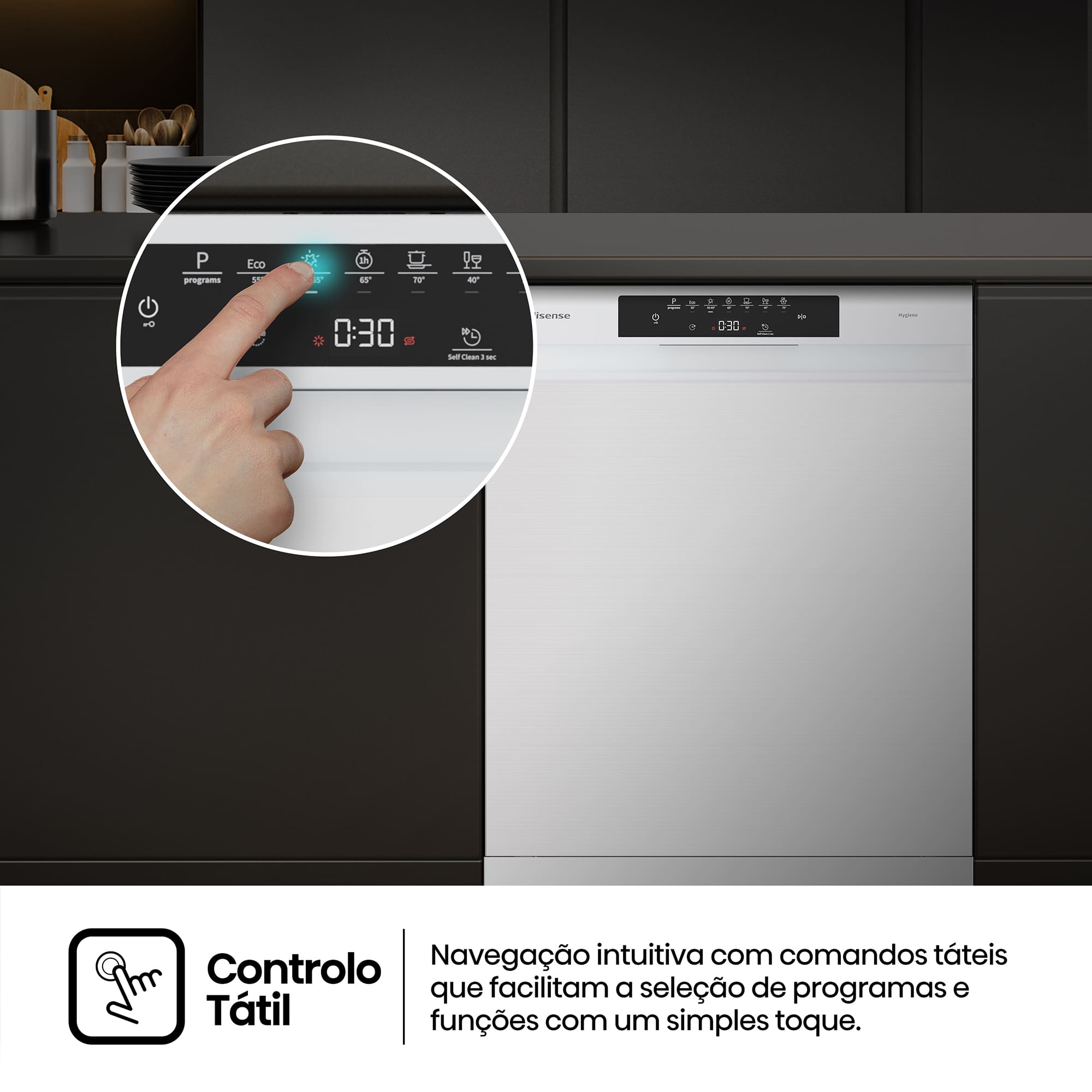 Hisense - HS643B90W – Máquina de Lavar Loiça Serie Hi4, 15 conjuntos, Classe B