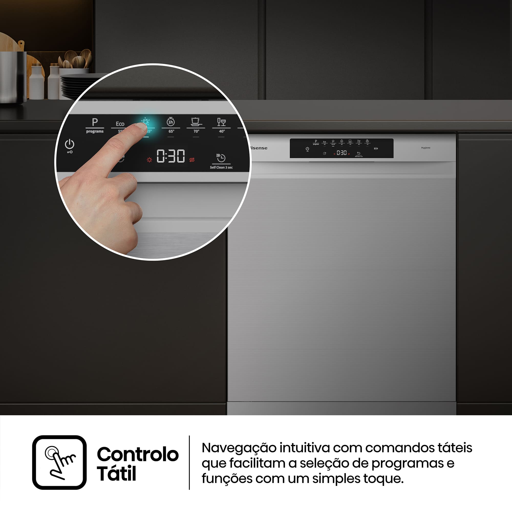 Hisense - HS643B90X – Máquina de Lavar Loiça Serie Hi4, 15 conjuntos, Classe B