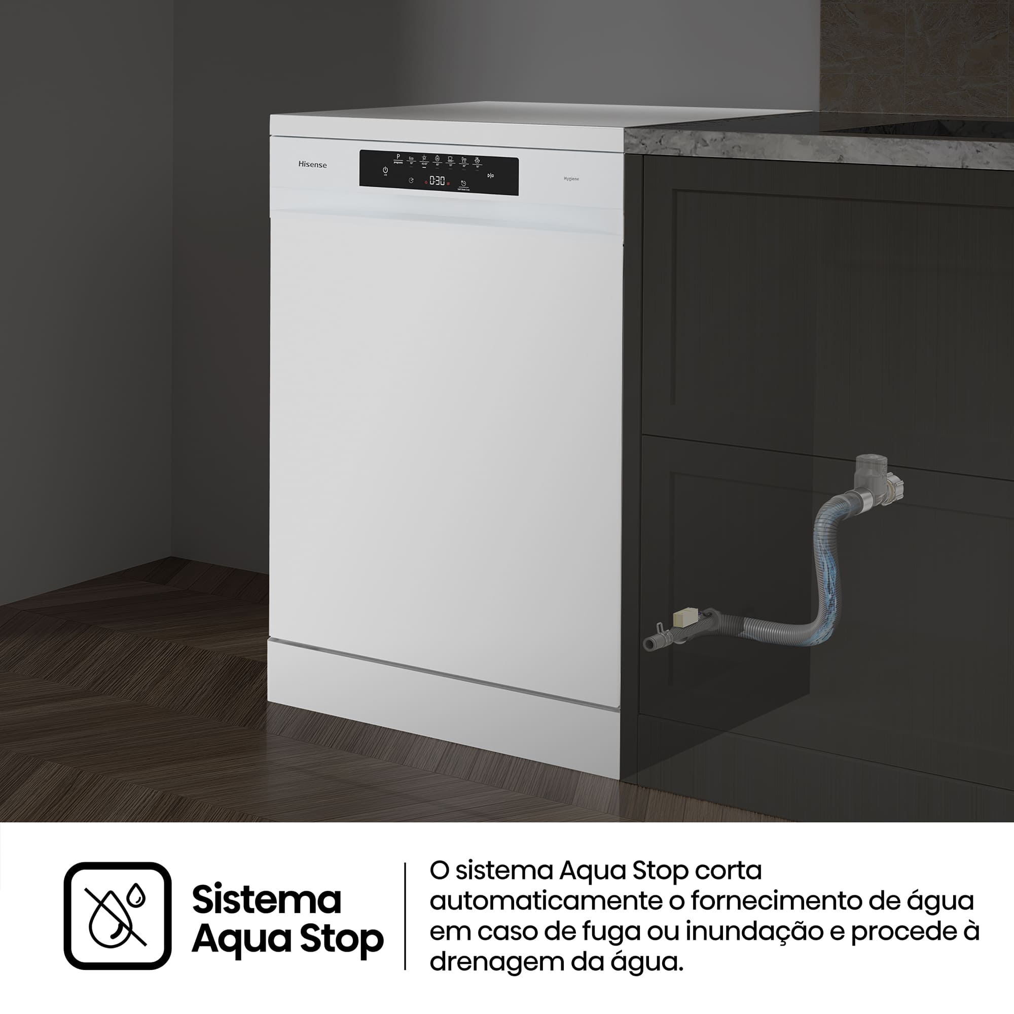 Hisense - HS643B90W – Máquina de Lavar Loiça Serie Hi4, 15 conjuntos, Classe B