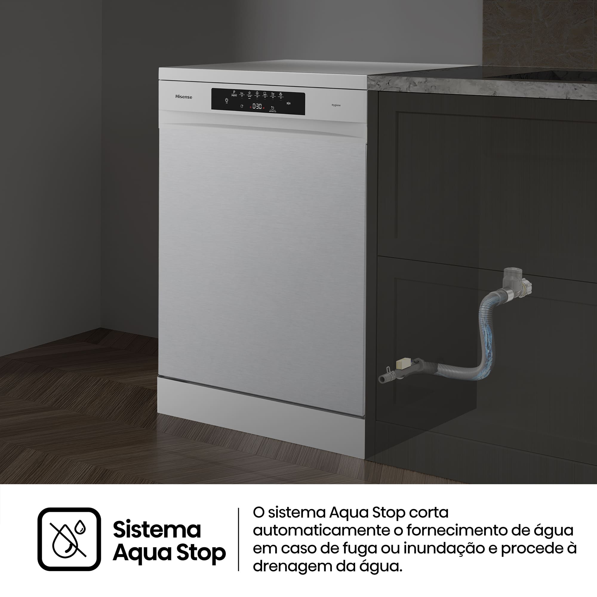 Hisense - HS643B90X – Máquina de Lavar Loiça Serie Hi4, 15 conjuntos, Classe B