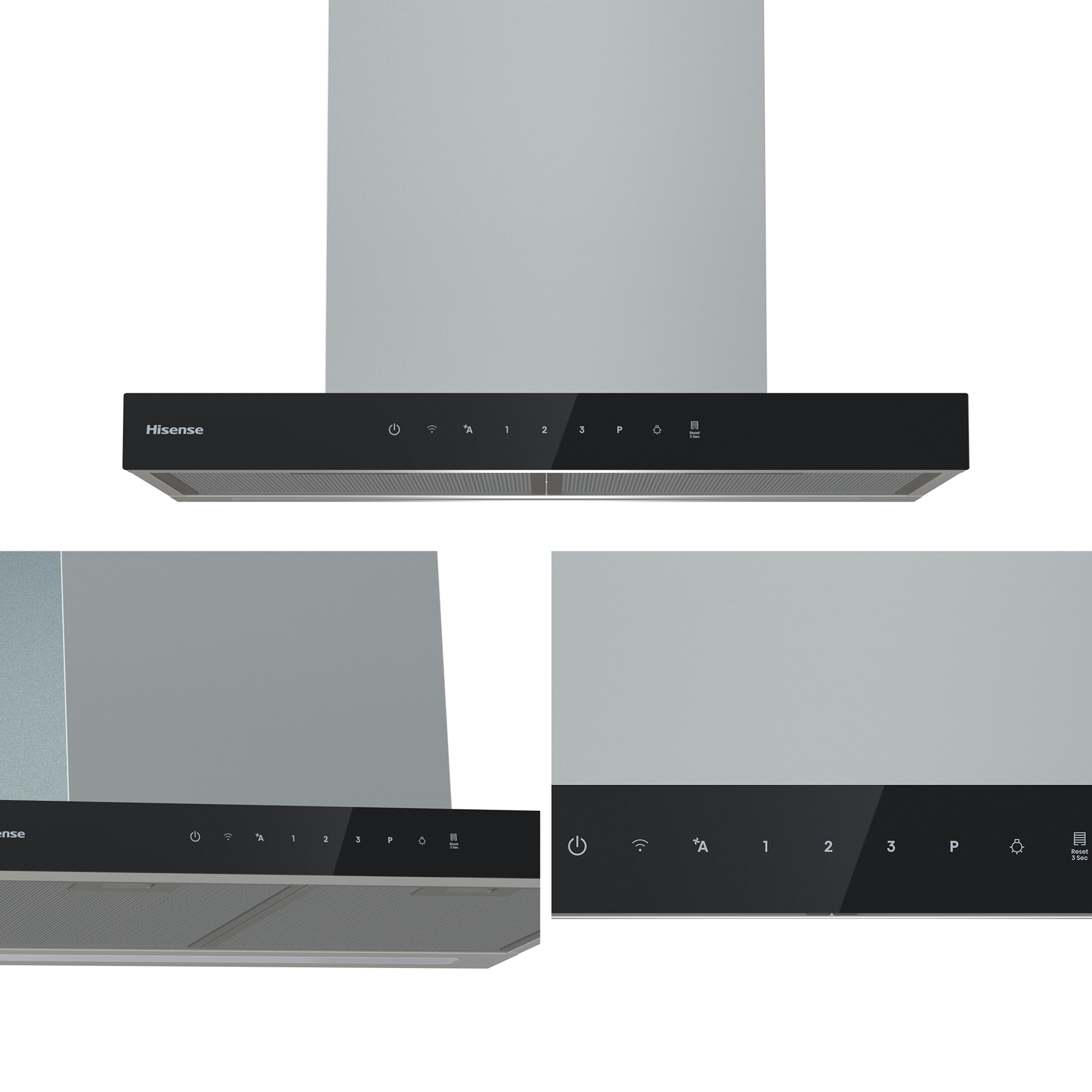 Hisense - CH6T6226XGB – Exaustor de Parede Serie Hi6; 446M³/H, Classe A+