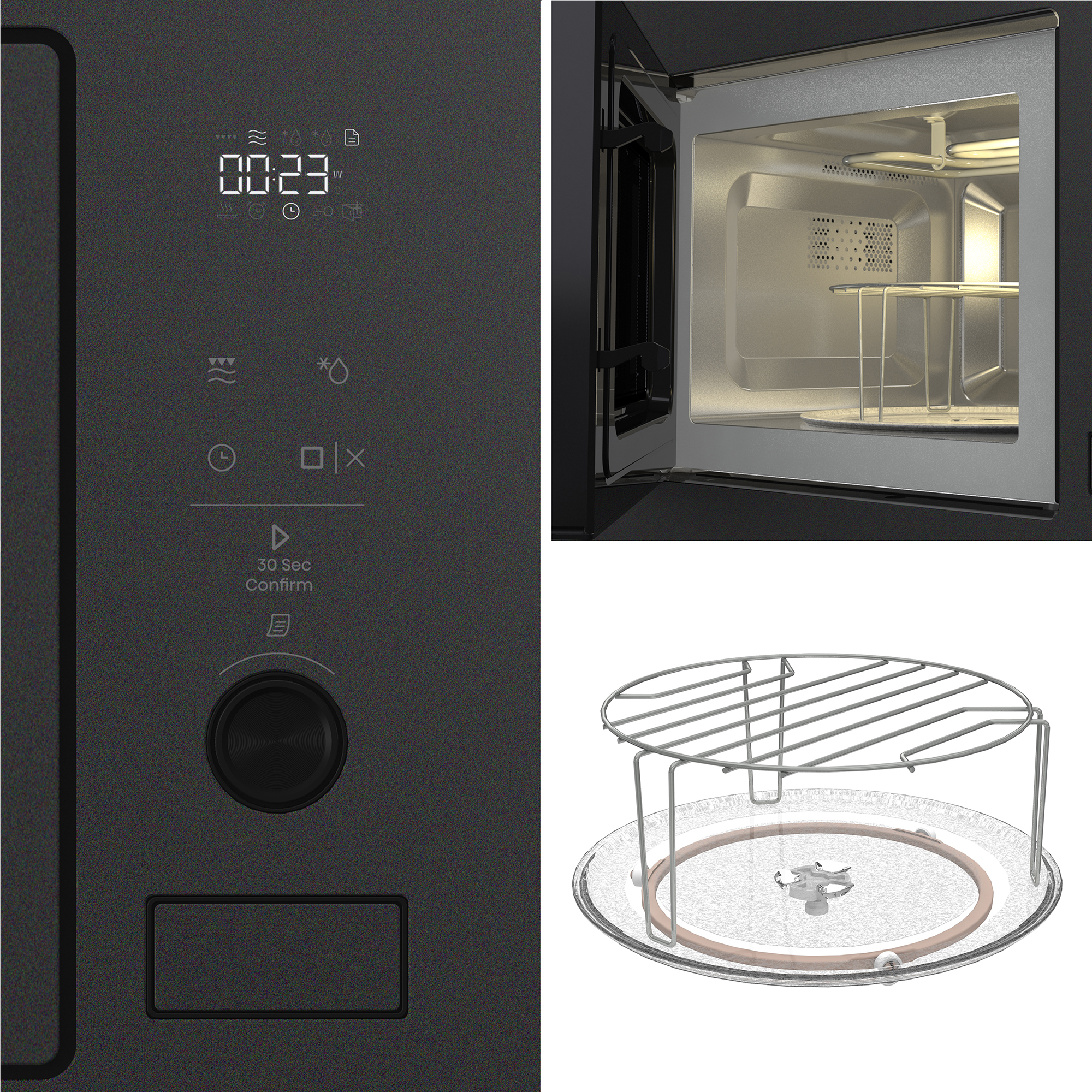 Hisense - BIM320G52MG – Micro-ondas de Encastre com Grill Serie HI4, 20L