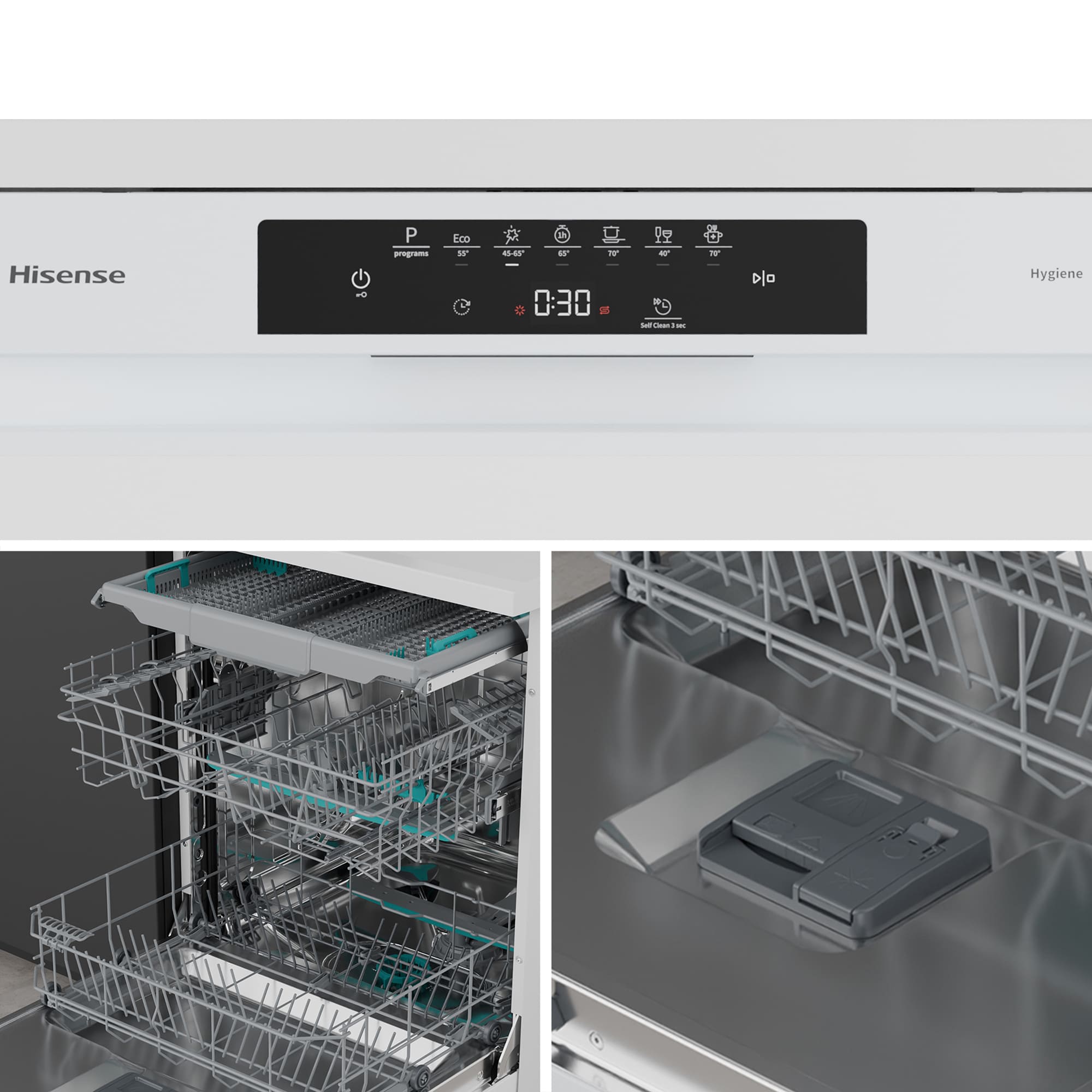 Hisense - HS643B90W – Máquina de Lavar Loiça Serie Hi4, 15 conjuntos, Classe B