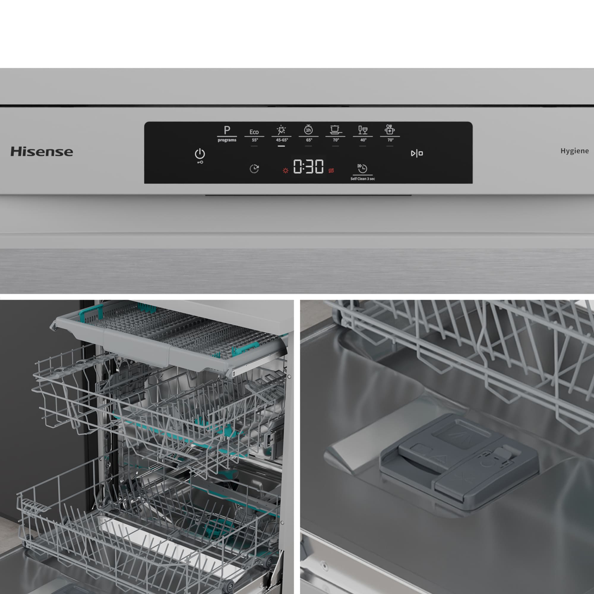 Hisense - HS643B90X – Máquina de Lavar Loiça Serie Hi4, 15 conjuntos, Classe B