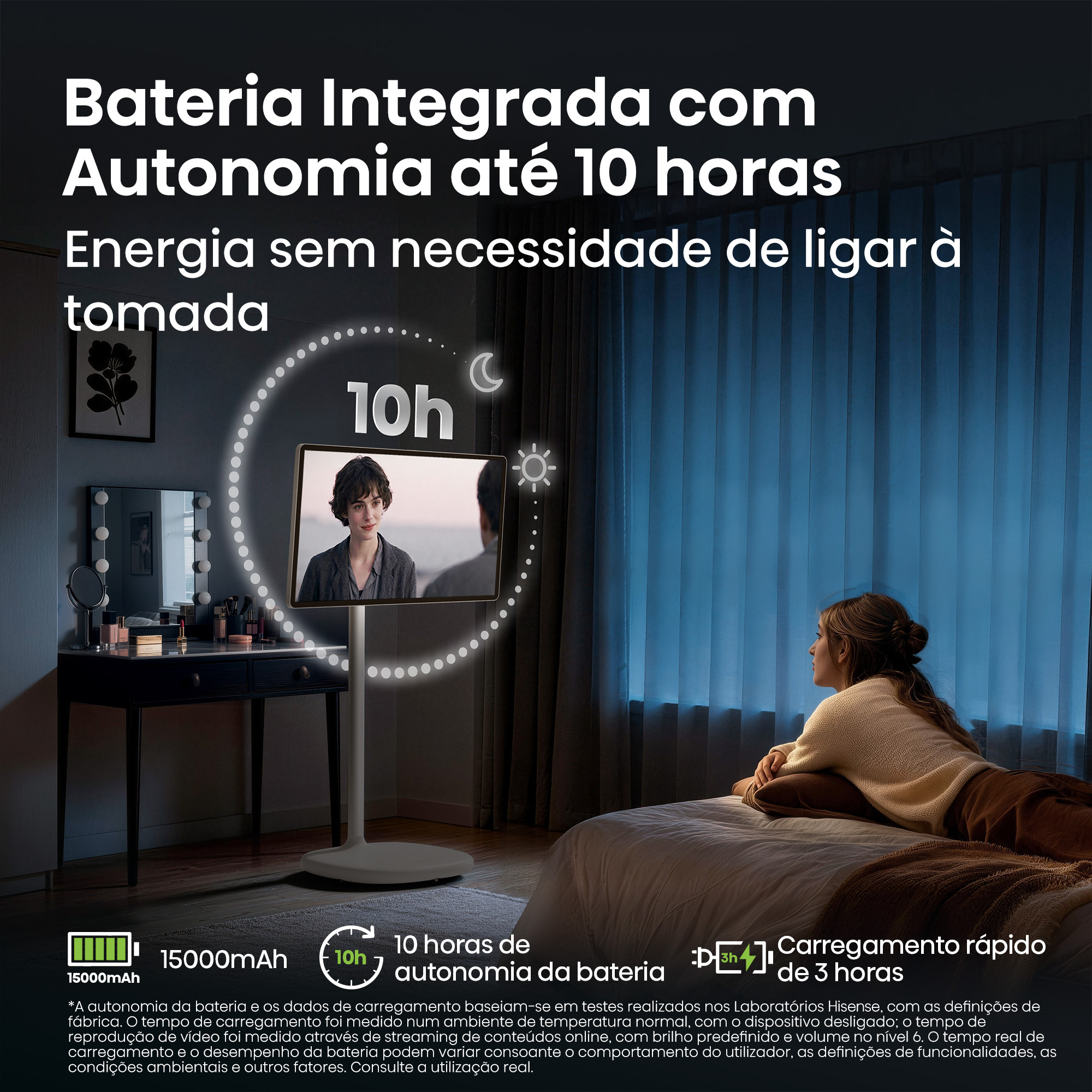 Hisense - Série S6S TV Tátil 4K UHD 32S6S, 32’’ com Android e Bateria integrada na Base