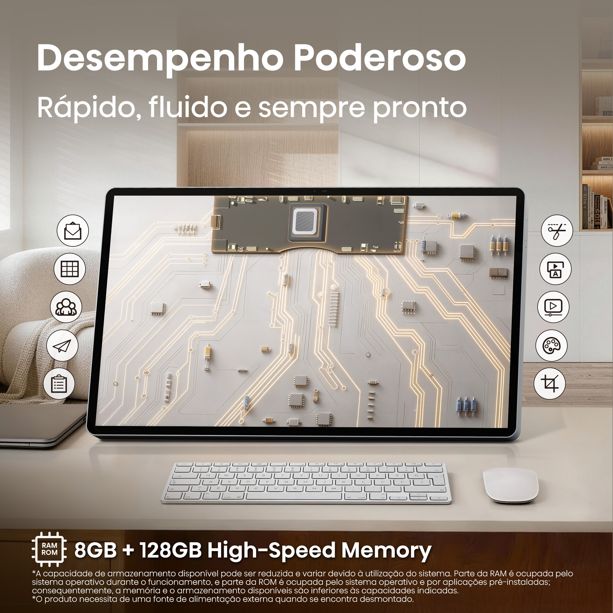 Hisense - Série S6S TV Tátil 4K UHD 32S6S, 32’’ com Android e Bateria integrada na Base